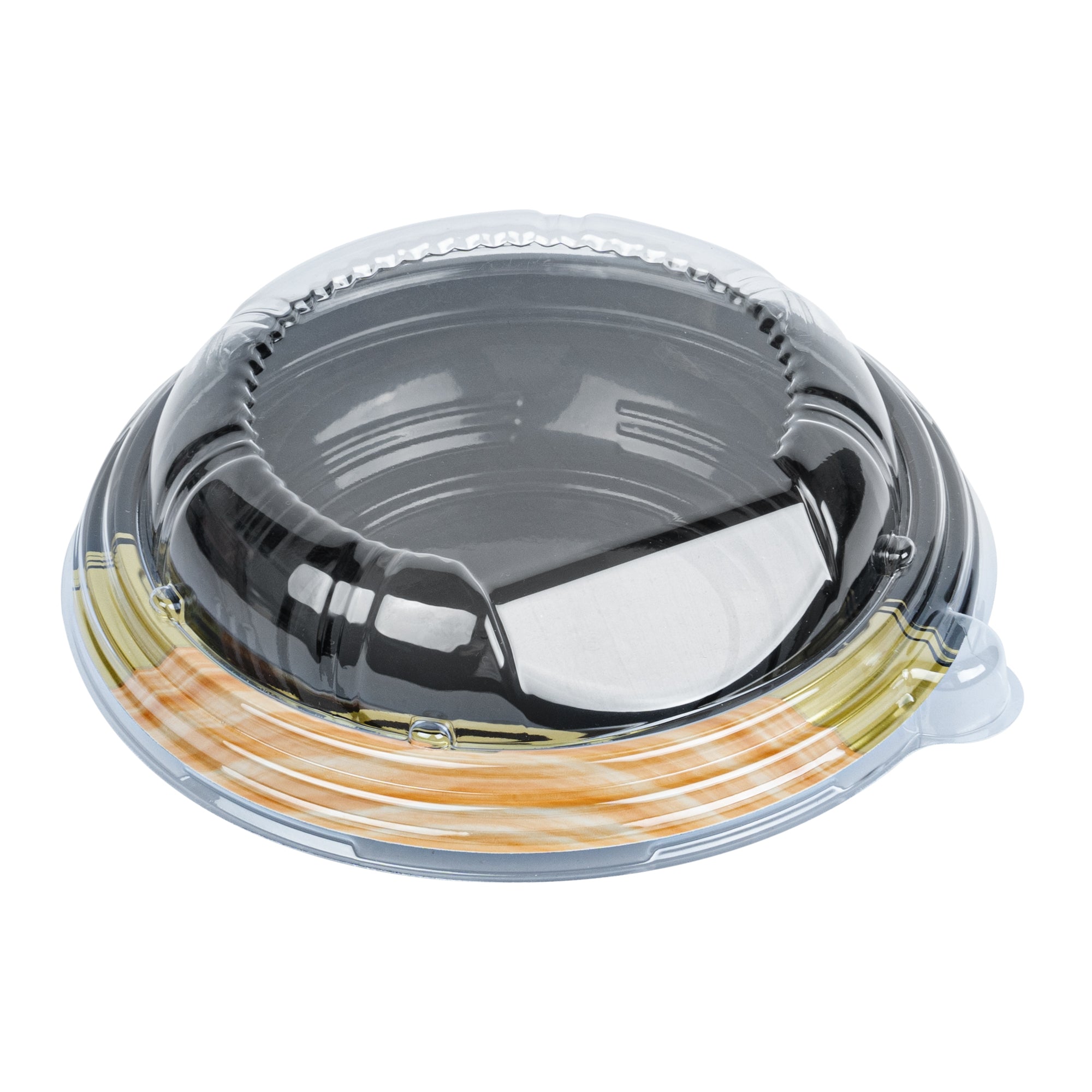 Bento Tek Round Clear Plastic Lid - Fits 14 oz Asian Style Bowl - 7 1/4'' x 7 1/4'' x 1 3/4'' - 400 count box