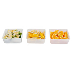 Bar Lux 1 Qt White Plastic Insert - Fits 3-Compartment Condiment Caddy - 1 count box