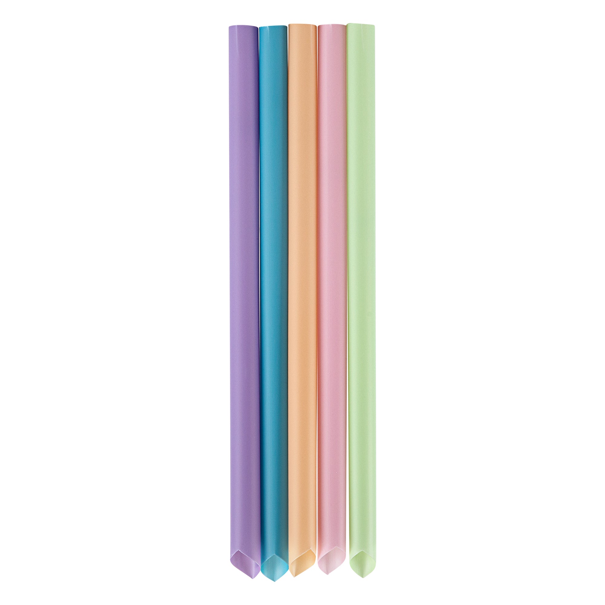 Basic Nature Assorted PLA Plastic Straw - Unwrapped, Compostable, Pointed - 9" - 1000 count box