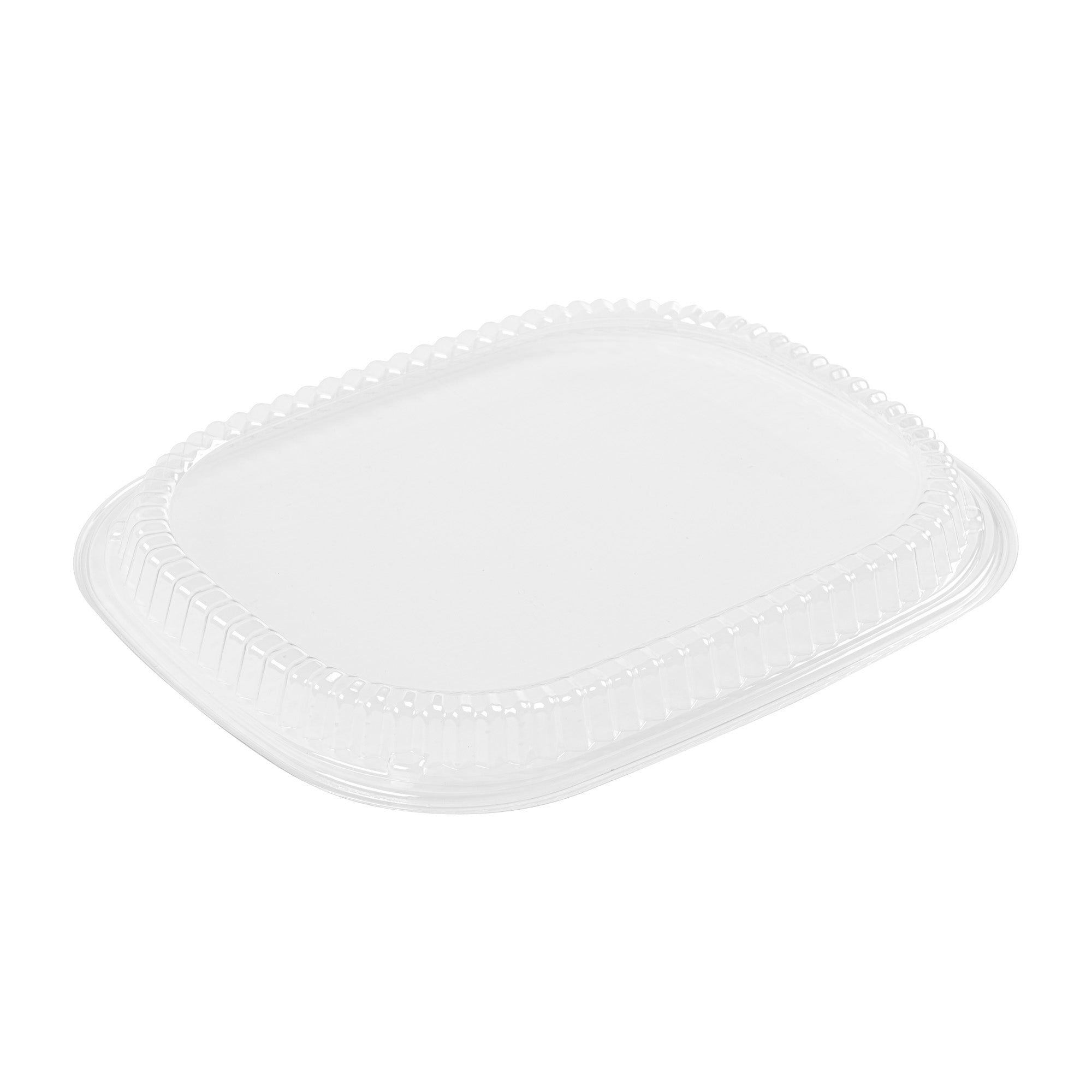 RW Base Rectangle Clear Plastic Lid - Microwavable, Fits 59 oz & 88 oz Food Containers - 13 1/2" x 9 1/2" x 1" - 100 count box