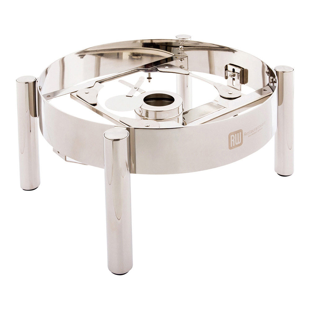 Met Lux Round Stainless Steel Straight Leg Stand - Induction Ready, Fits 6 qt Round Chafer - 1 count box