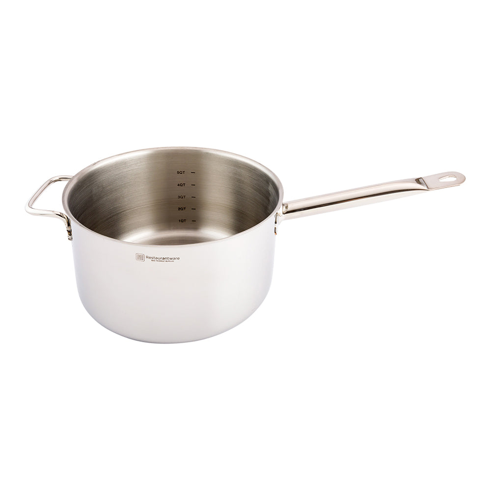 Met Lux 6 qt Stainless Steel Sauce Pan - Induction Ready, Dual Handle - 1 count box