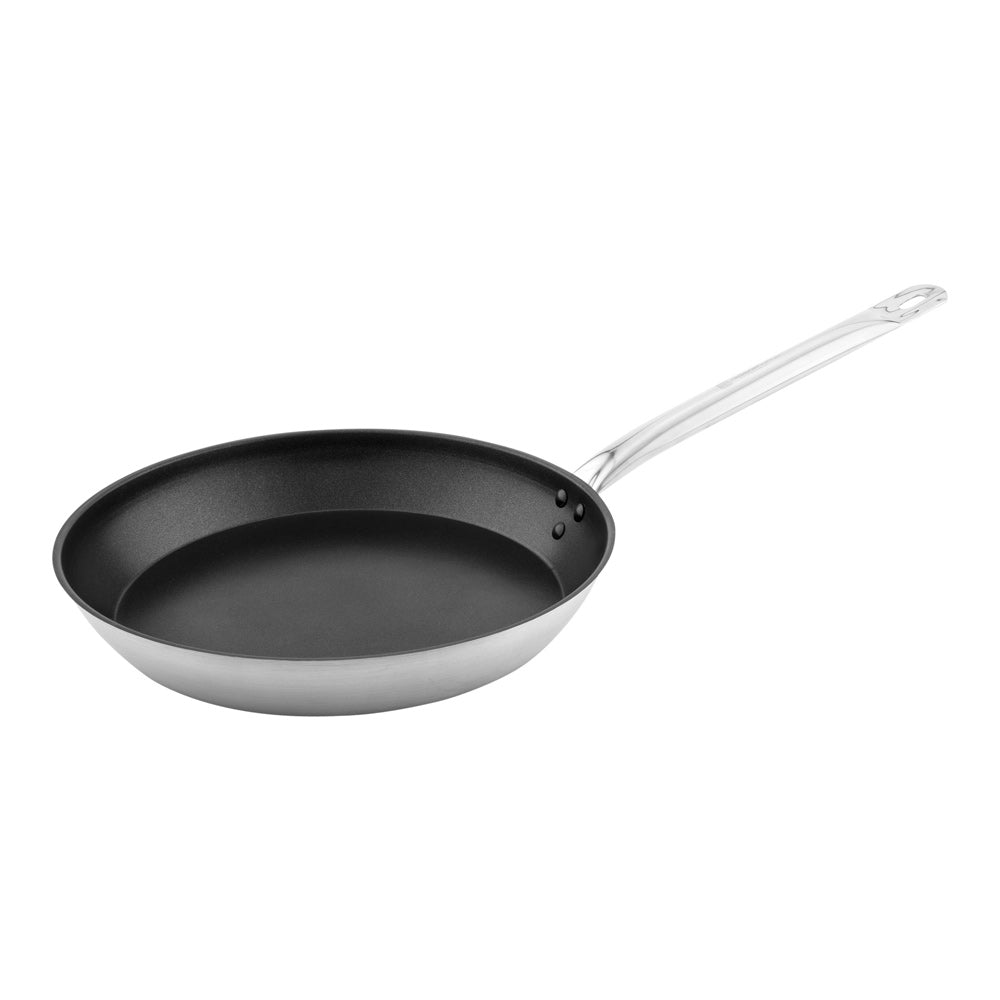 Met Lux Round Stainless Steel 12" Fry Pan - Non-Stick, Induction Ready - 1 count box