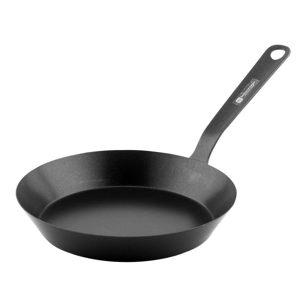 Met Lux Round Black Carbon Steel 8" Fry Pan - Non-Stick - 1 count box