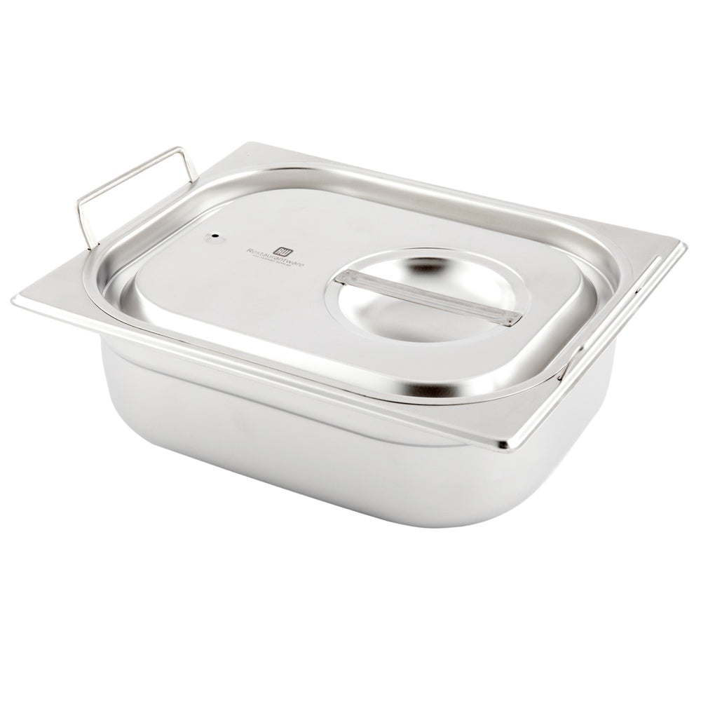 Met Lux Rectangle Stainless Steel Lid - Fits 1/3 Size Steam Table Pan - 1 count box