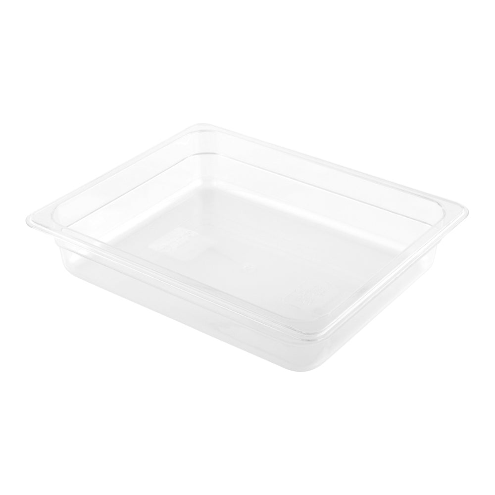 Met Lux Rectangle Clear Plastic 1/2 Size Cold Food Storage Container - 2.5" Depth - 10 count box