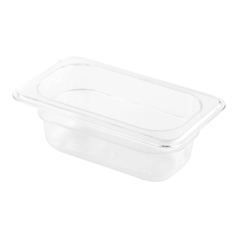 Met Lux Rectangle Clear Plastic 1/9 Size Cold Food Storage Container - 2.5" Depth - 10 count box