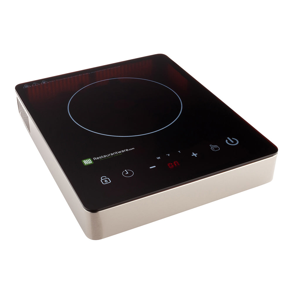 Home Pro Square Stainless Steel Induction Cooktop - Counter Top, 120V, 1800 watts - 11 3/4" x 15 1/4" x 3" - 1 count box