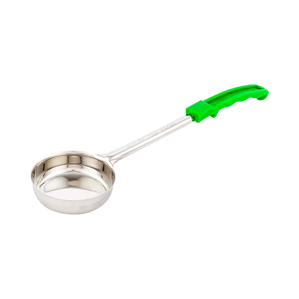 Met Lux 4 oz Stainless Steel Spoodle - Solid, with Green Handle - 1 count box