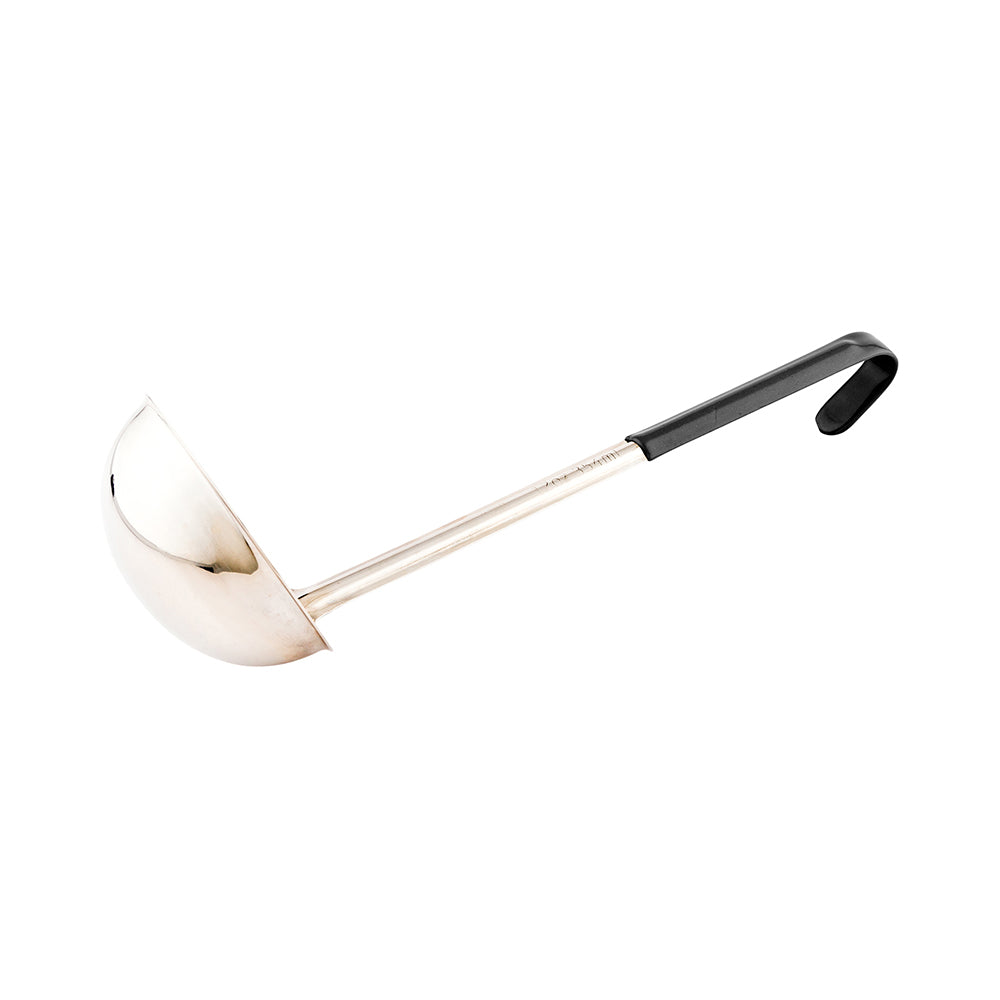 Met Lux 12 oz Stainless Steel Serving Ladle - with Black Handle - 15 1/2" - 1 count box