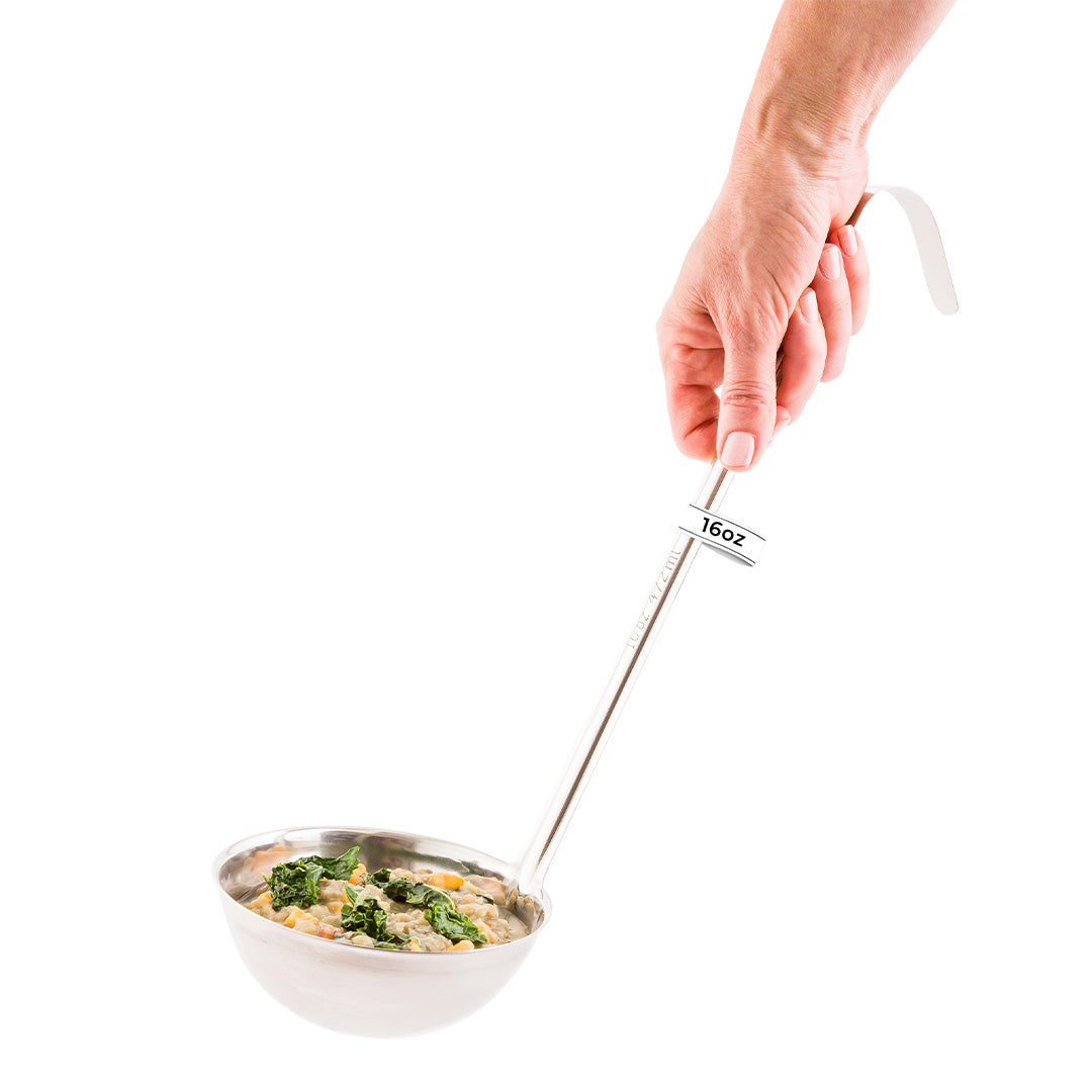 Met Lux 16 oz Stainless Steel Serving Ladle - One-Piece - 1 count box