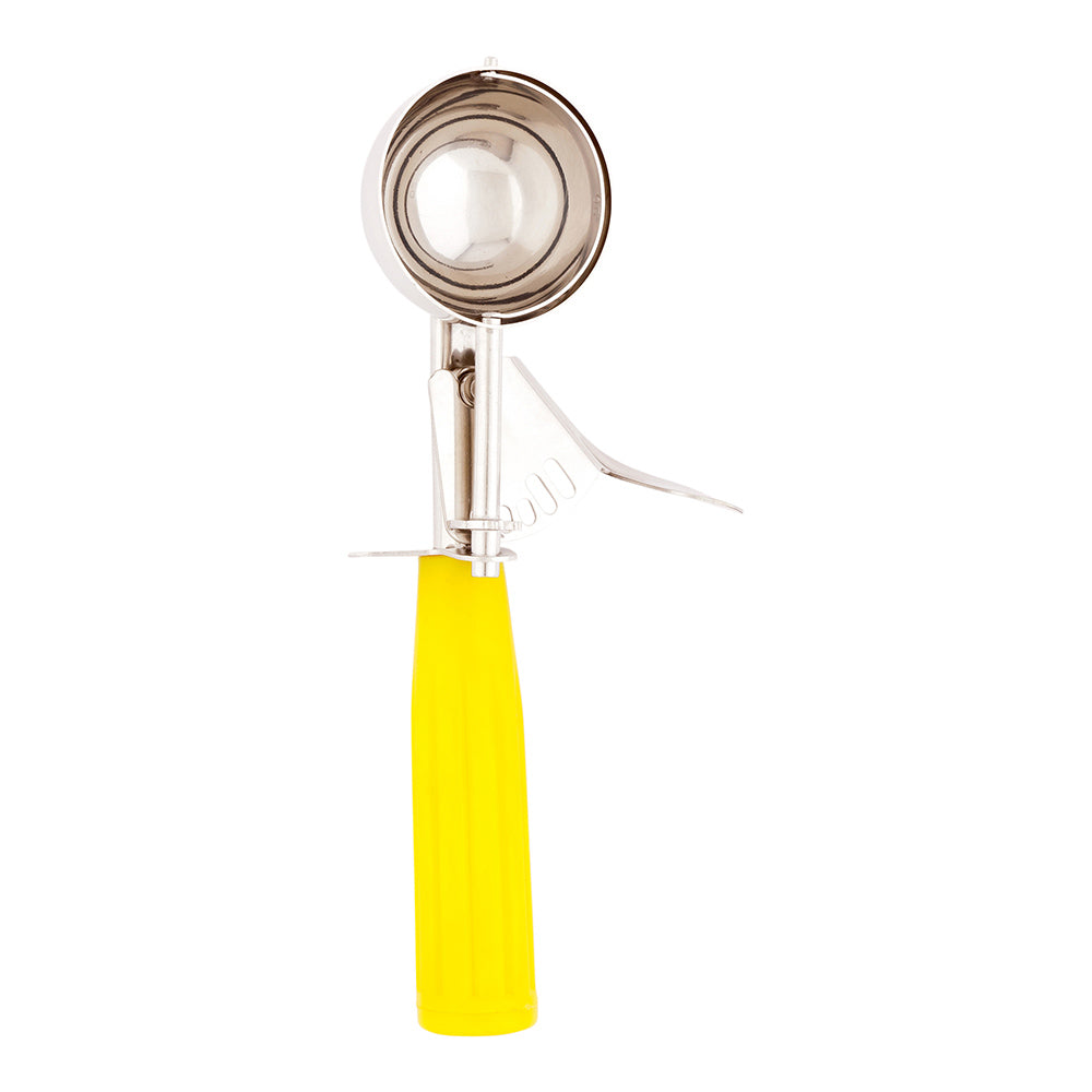 Met Lux 2 oz Stainless Steel #20 Portion Scoop - with Yellow Handle - 1 count box