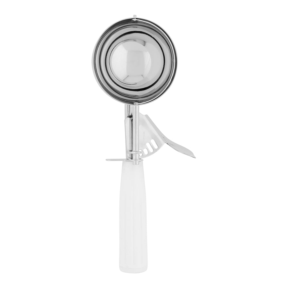 Met Lux 4.66 oz Stainless Steel #6 Portion Scoop - with White Handle - 1 count box