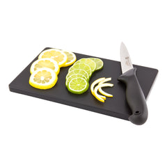 Bar Lux Black Plastic Cutting Board - Non-Slip, Professional Use - 6