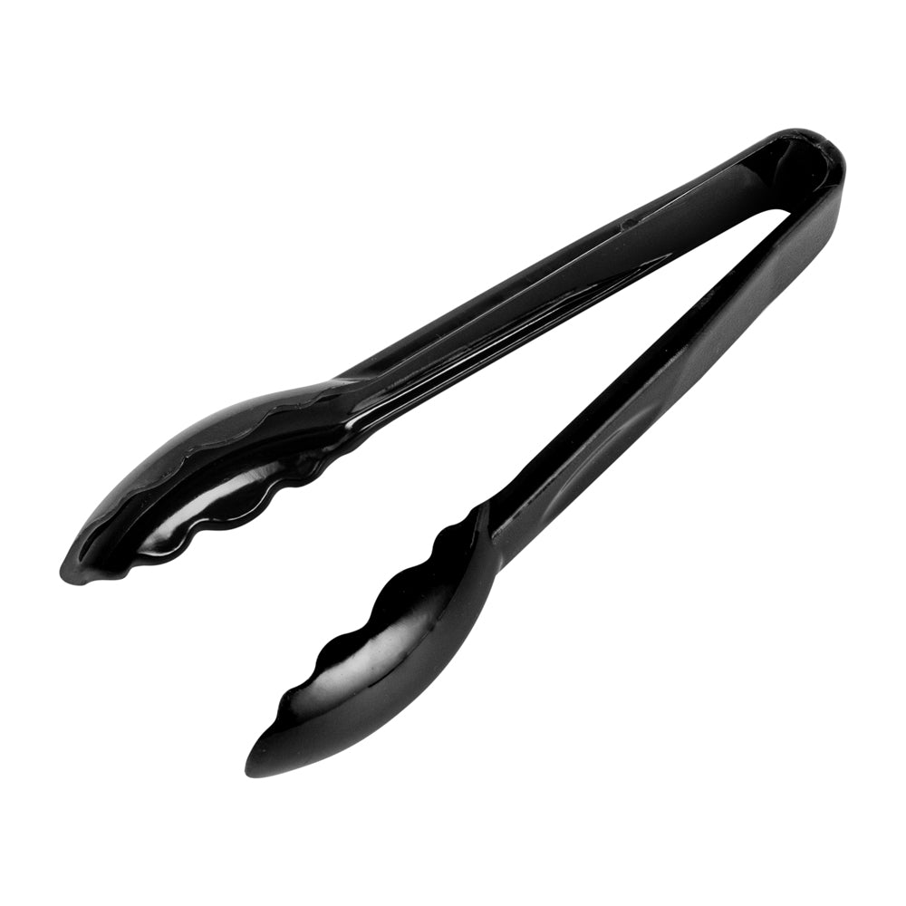 Black Plastic Catering Tongs - 6" - 1 count box