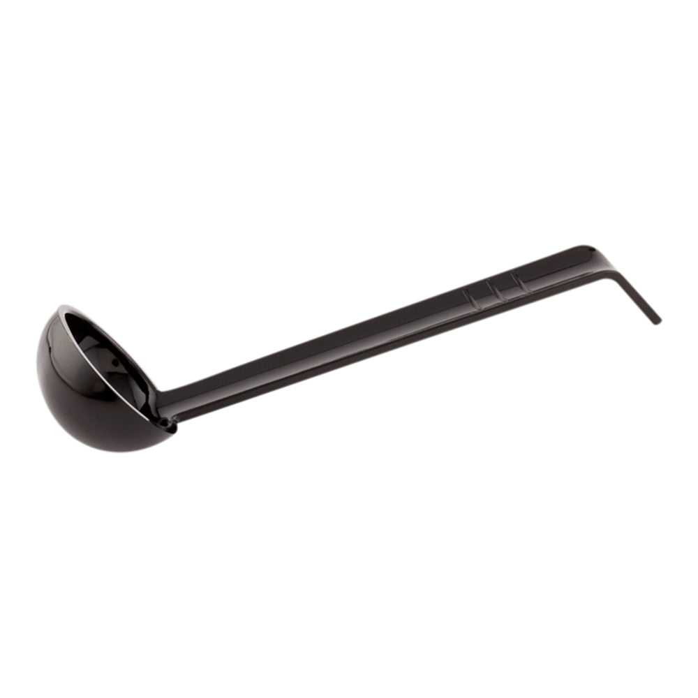 1 oz Black Plastic Sauce Ladle - 8 1/2" - 1 count box