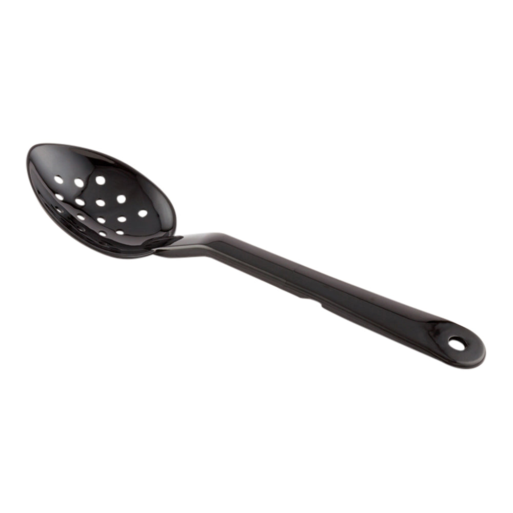 Black Plastic Catering Spoon  - Perforated - 11" - 1 count box