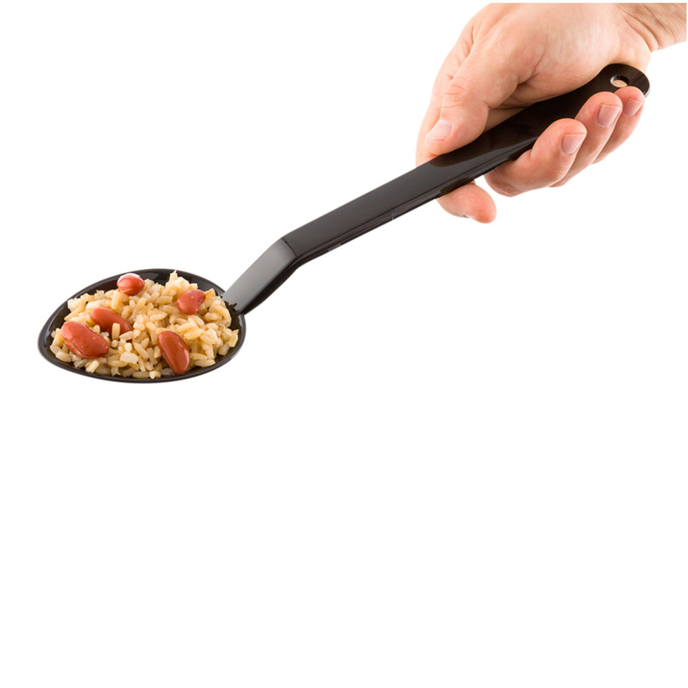 2 oz Black Plastic Catering Spoon  - Solid - 13" - 1 count box