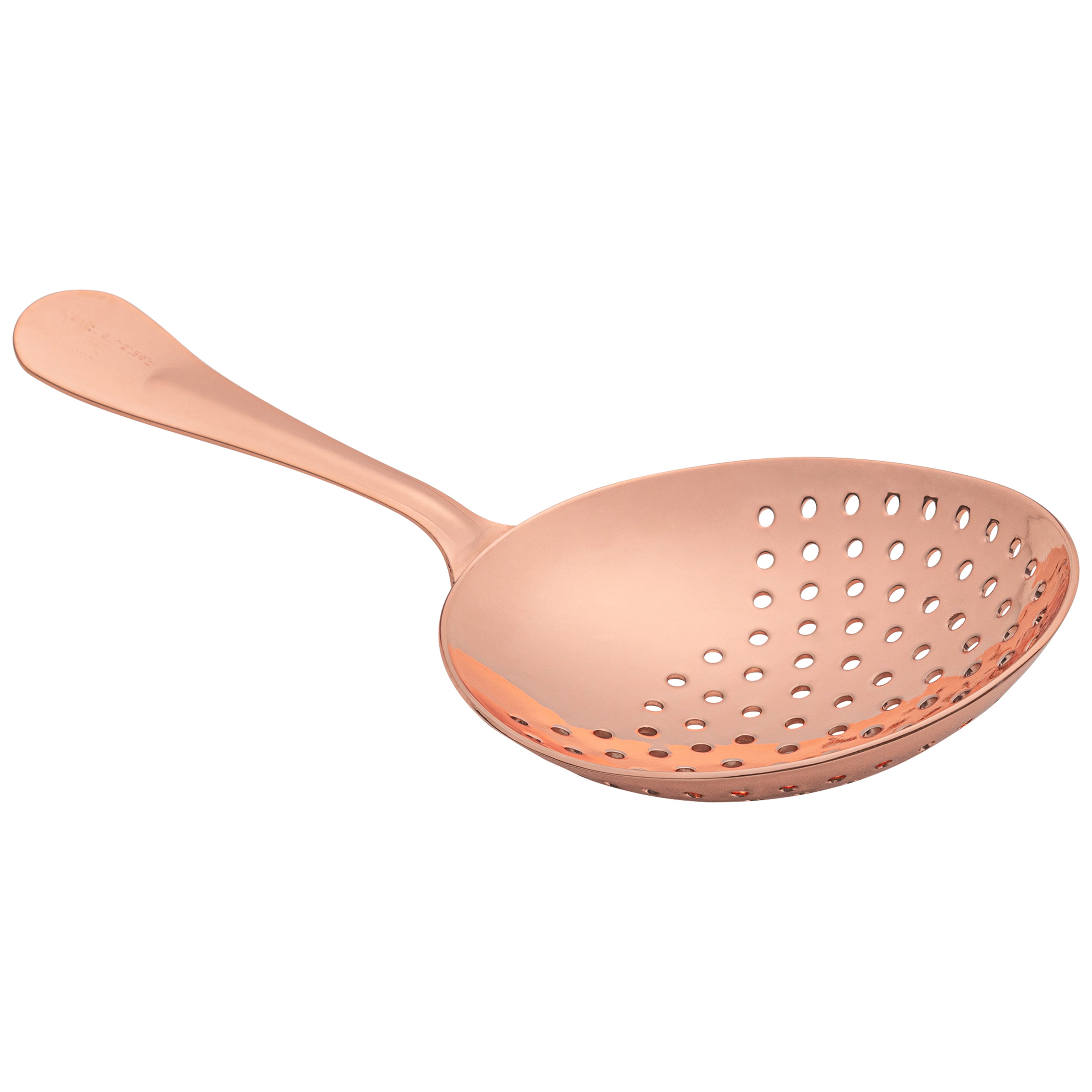 Bar Lux Copper-Plated Stainless Steel Julep Strainer - 6 1/2" - 1 count box