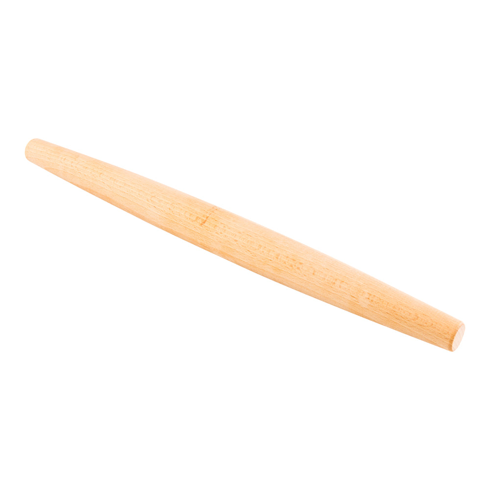 Pastry Tek Natural Wood French Rolling Pin - Tapered - 15" - 1 count box