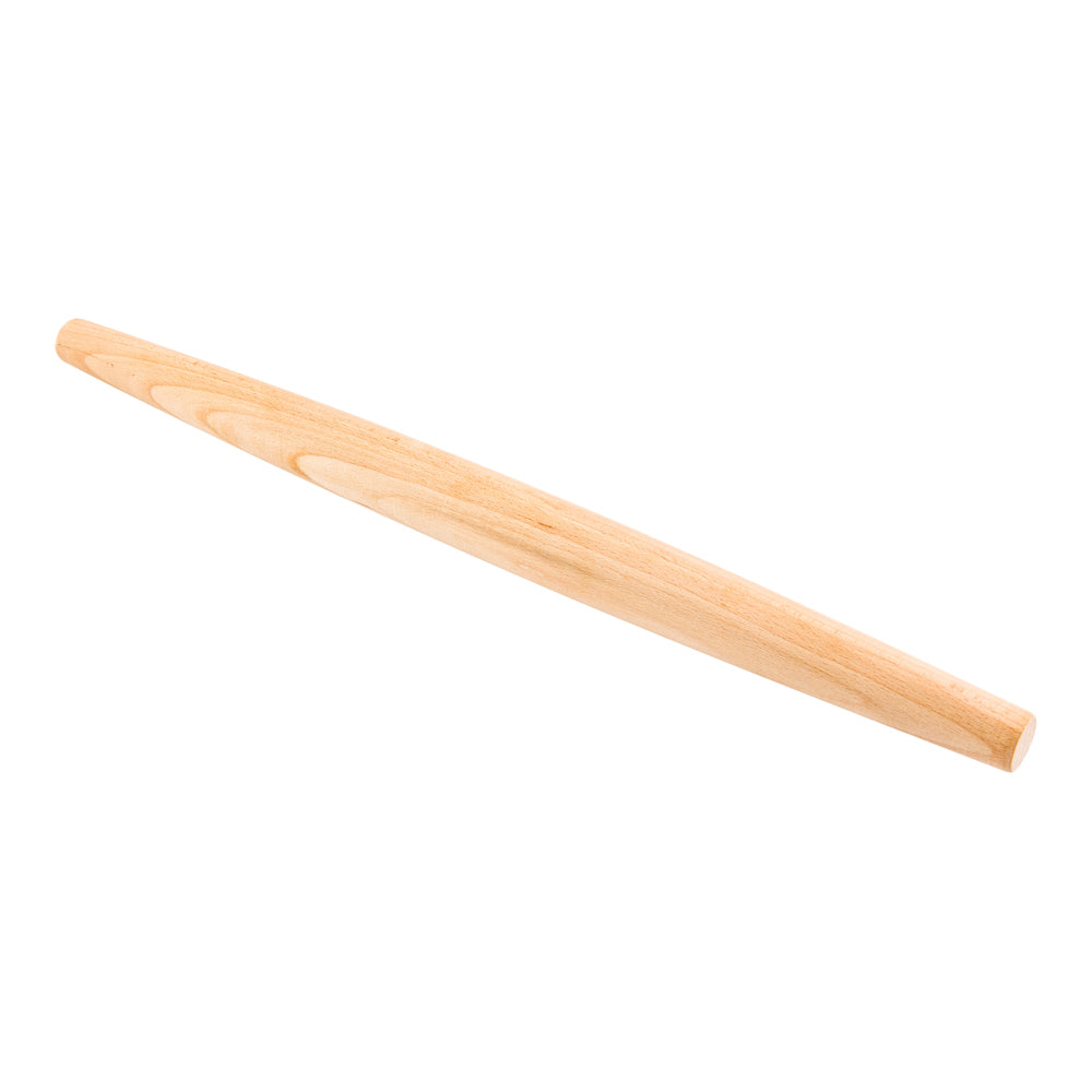 Pastry Tek Natural Wood French Rolling Pin - Tapered - 18" - 1 count box