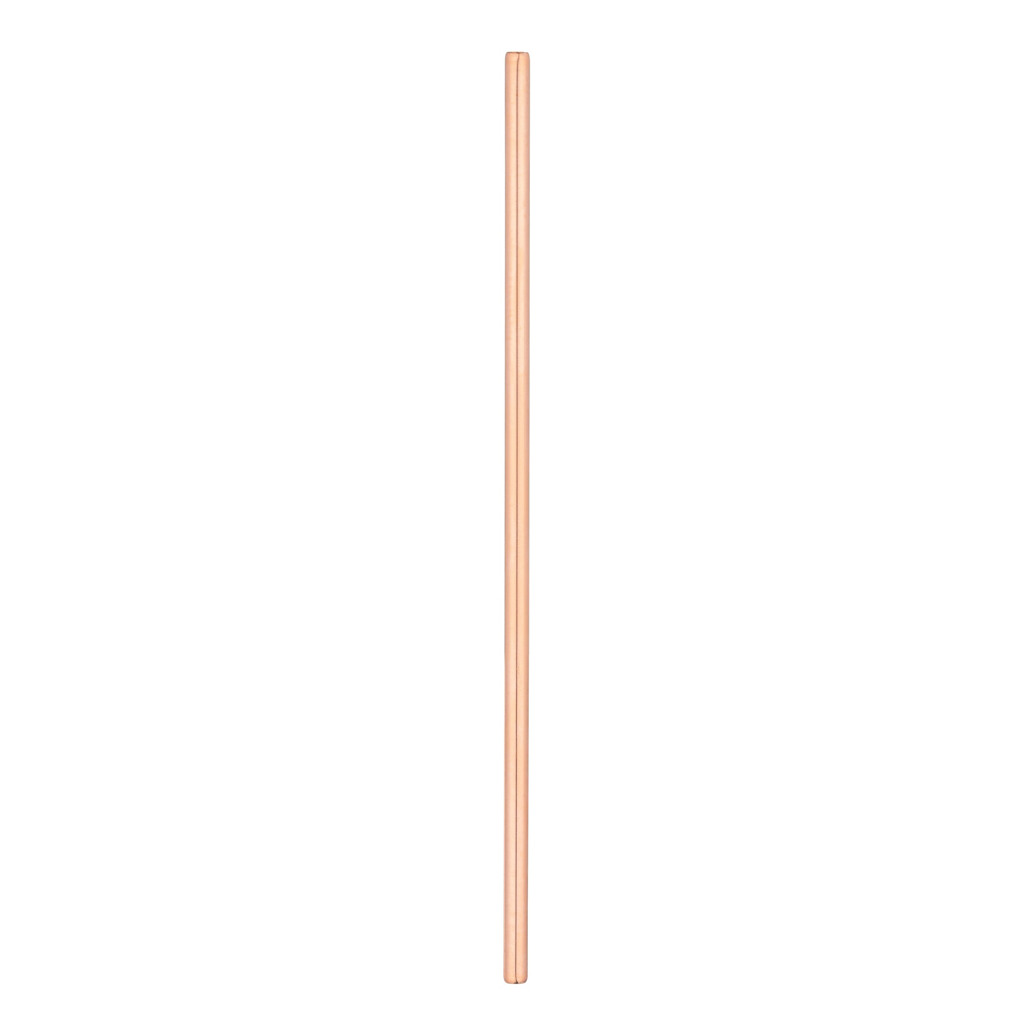 Bar Lux Copper-Plated Stainless Steel Straw - 7 1/2" - 2 count box