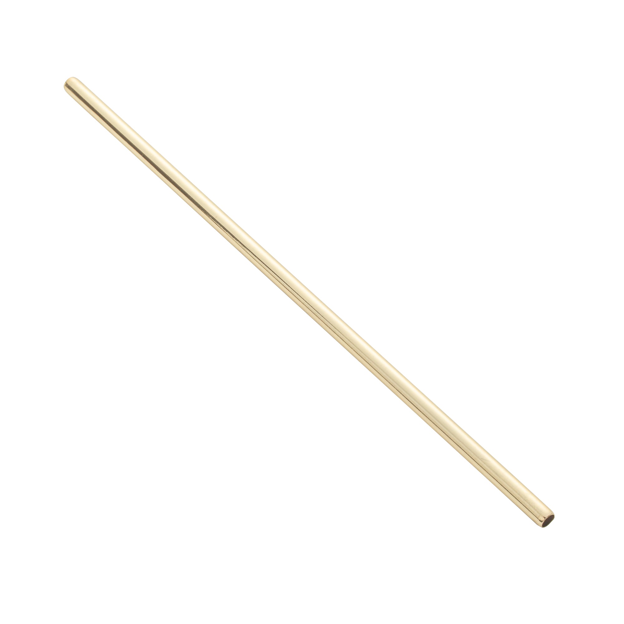 Bar Lux Gold-Plated Stainless Steel Straw - 7 1/2" - 2 count box