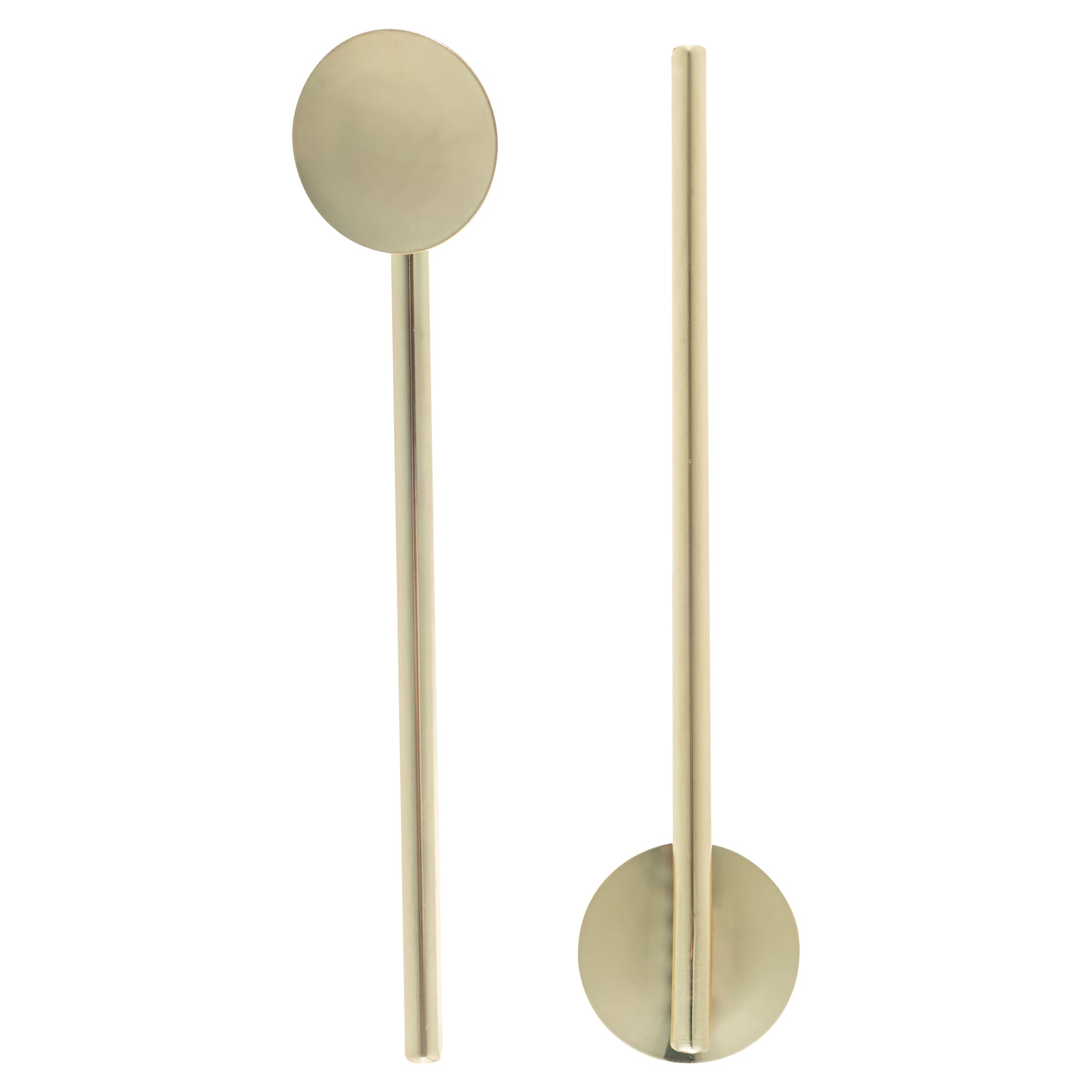 Bar Lux Gold-Plated Stainless Steel Julep Spoon Straw - 5" - 2 count box