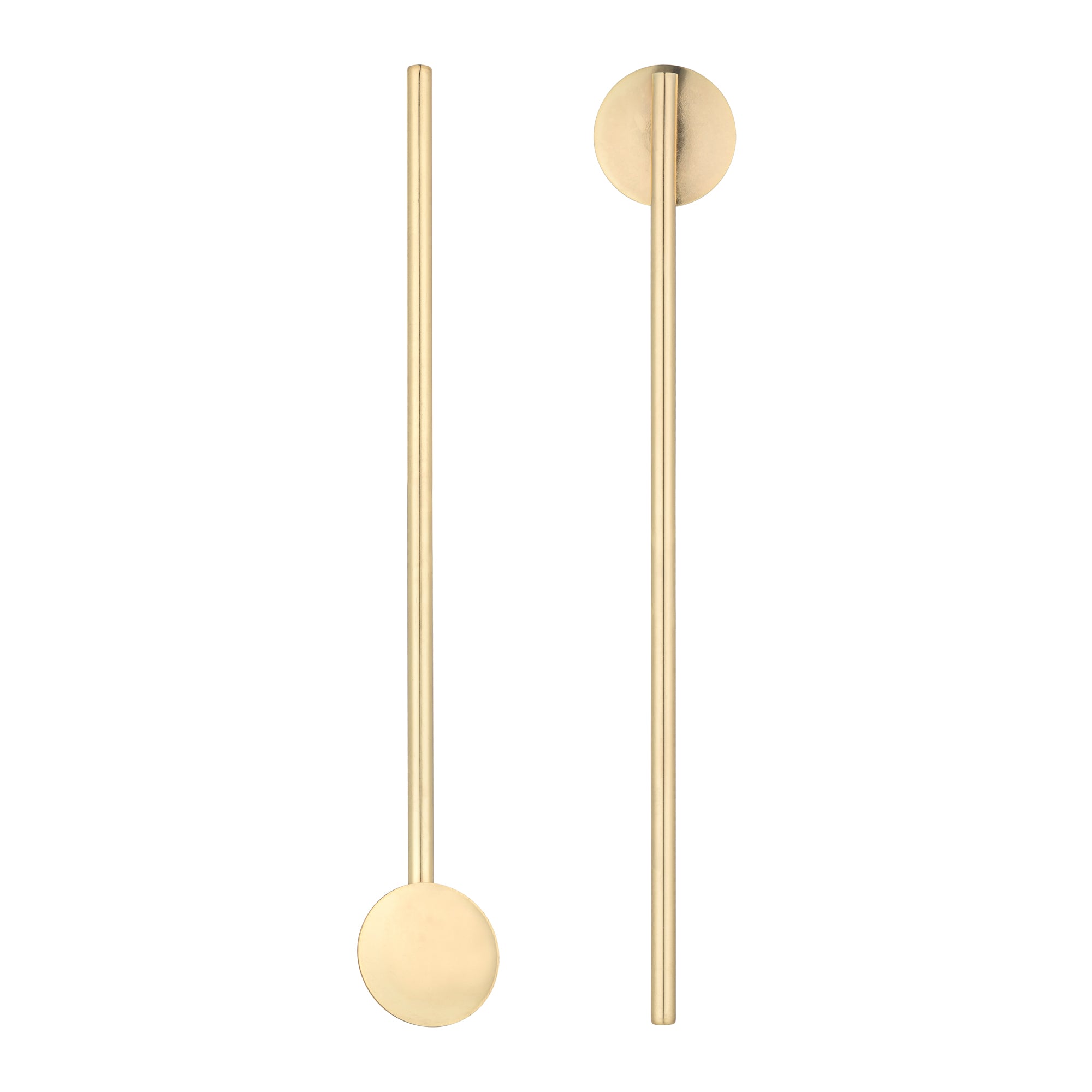 Bar Lux Gold-Plated Stainless Steel Julep Spoon Straw - 7 1/2" - 2 count box