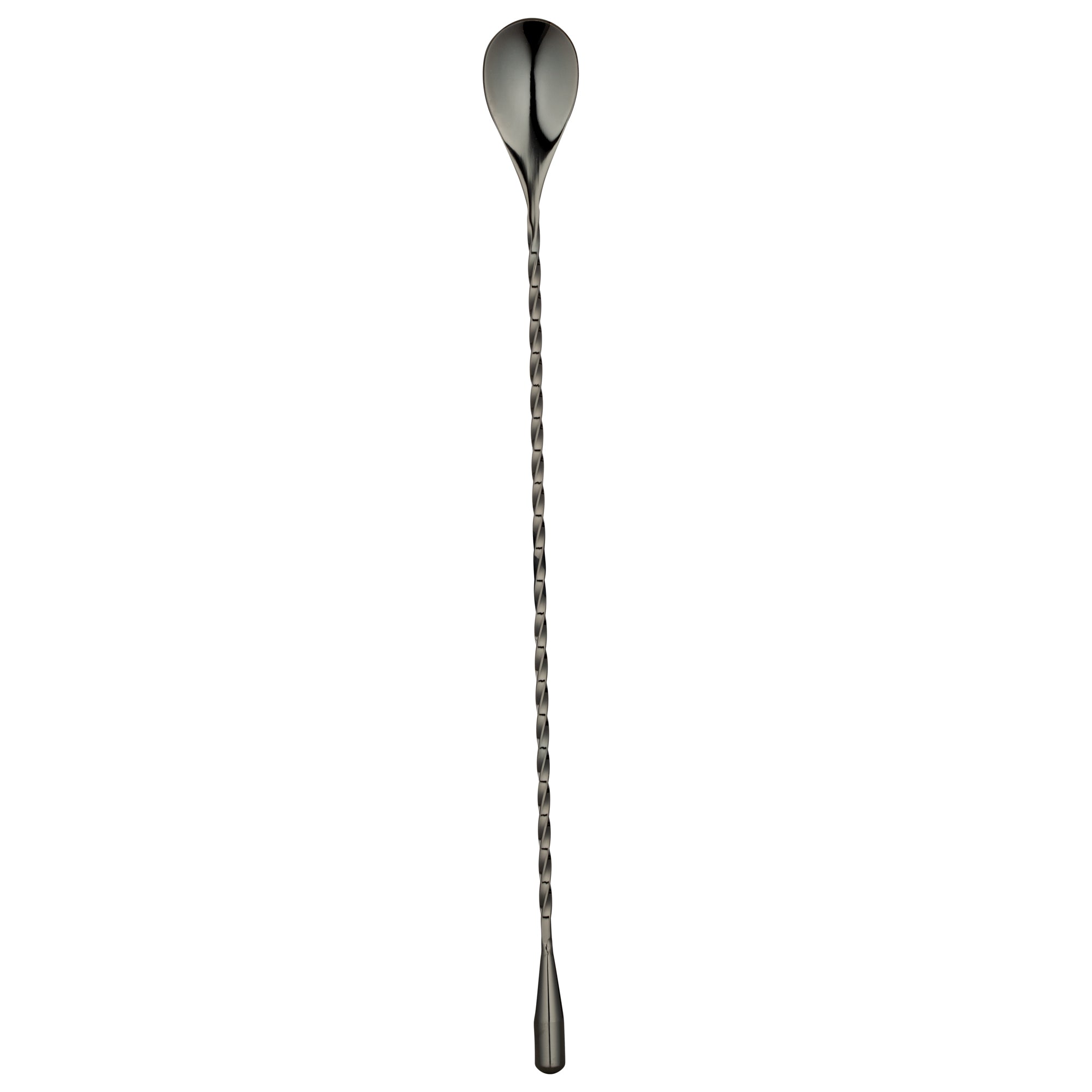 Bar Lux Black-Plated Stainless Steel Belicoso Barspoon - 12" - 1 count box