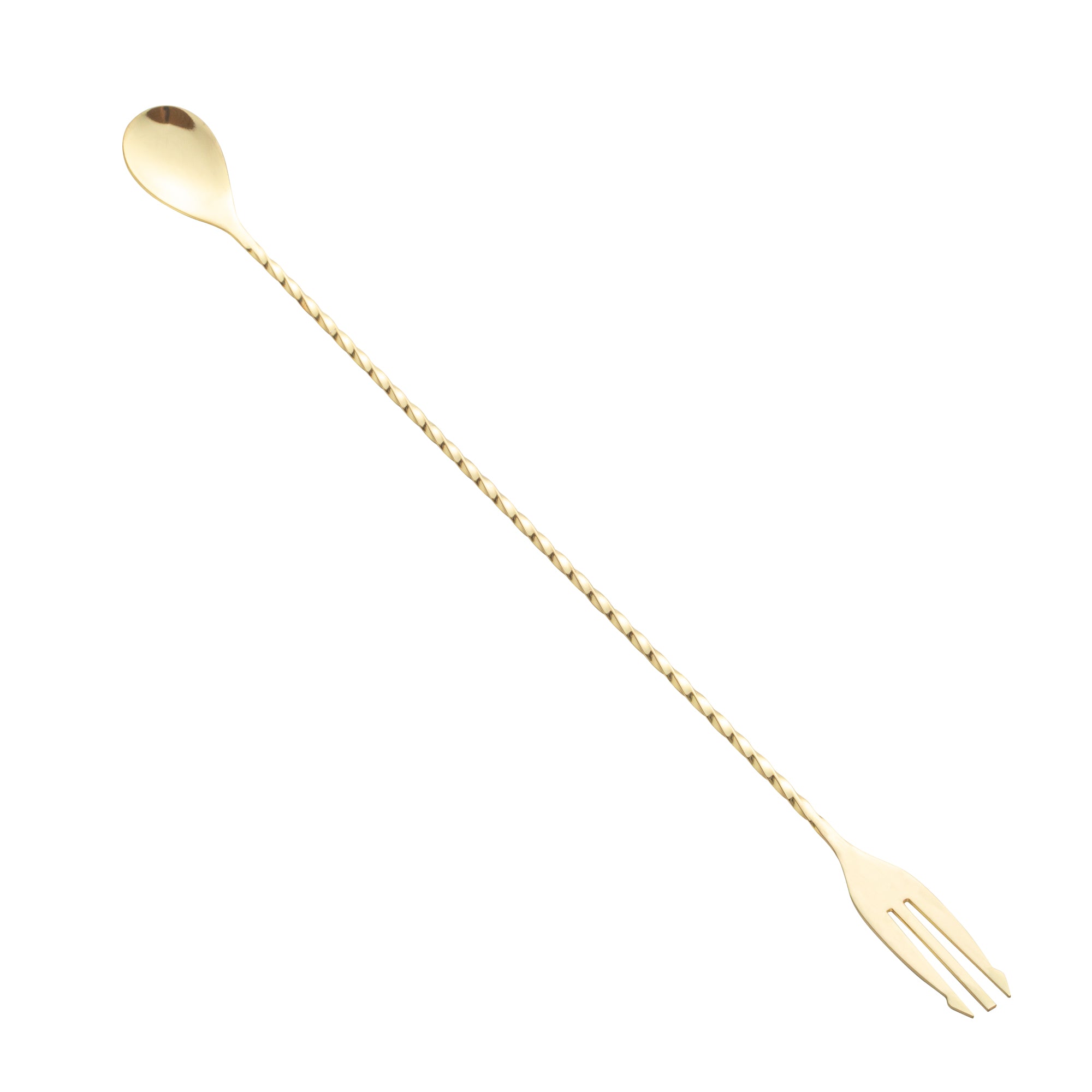 Bar Lux Gold-Plated Stainless Steel Trident Barspoon - 16" - 1 count box