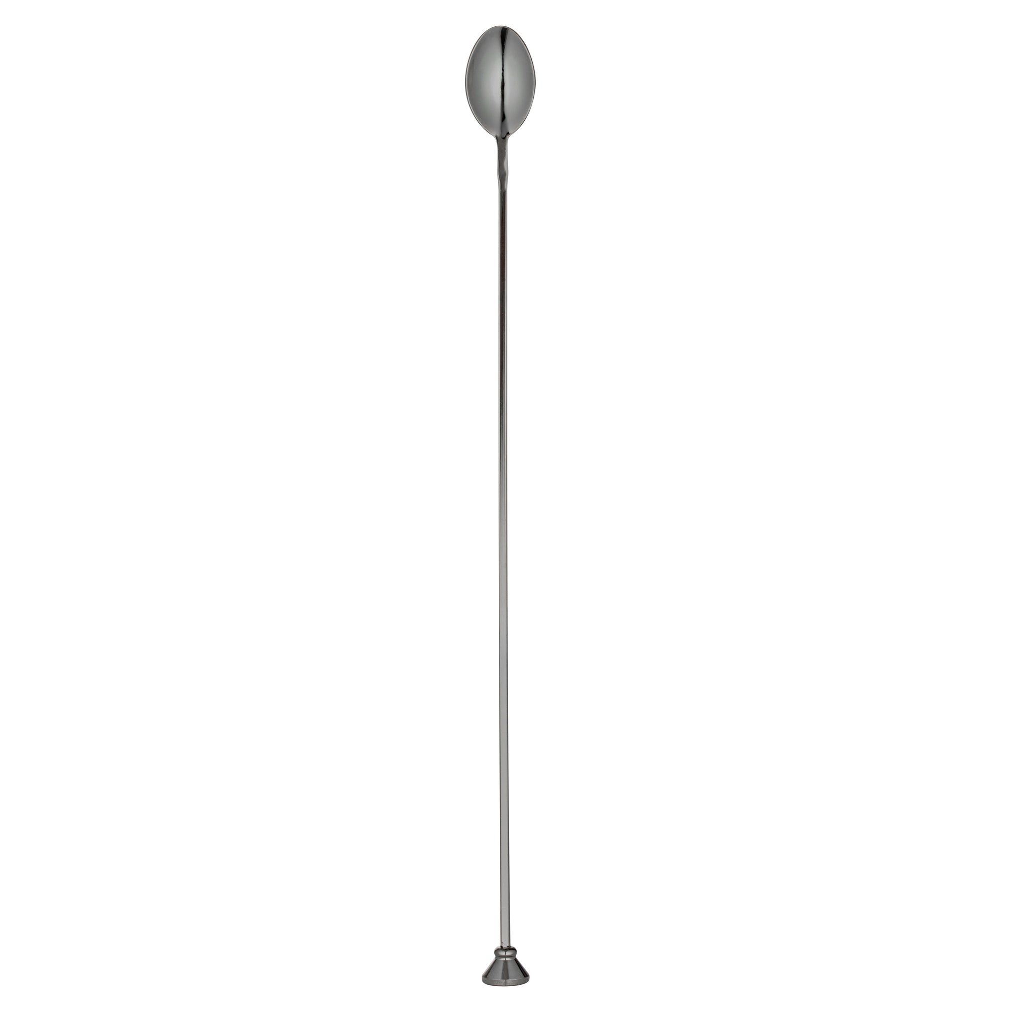 Bar Lux Black-Plated Stainless Steel Muddler Barspoon - 16" x 1 1/4" x 3/4" - 1 count box