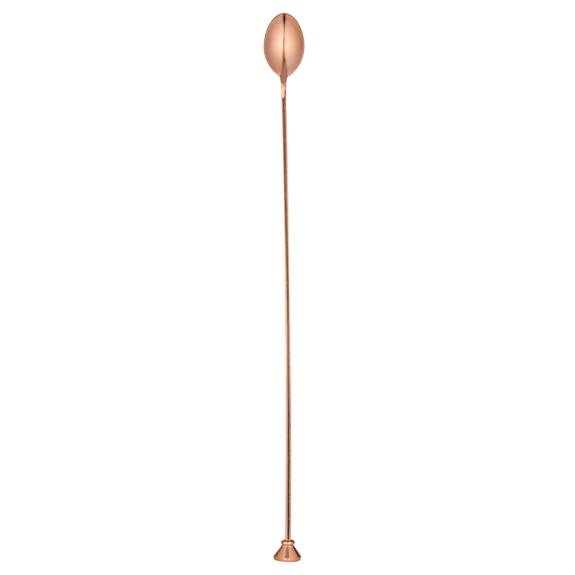 Bar Lux Copper-Plated Stainless Steel Muddler Barspoon - 16" x 1 1/4" x 3/4" - 1 count box