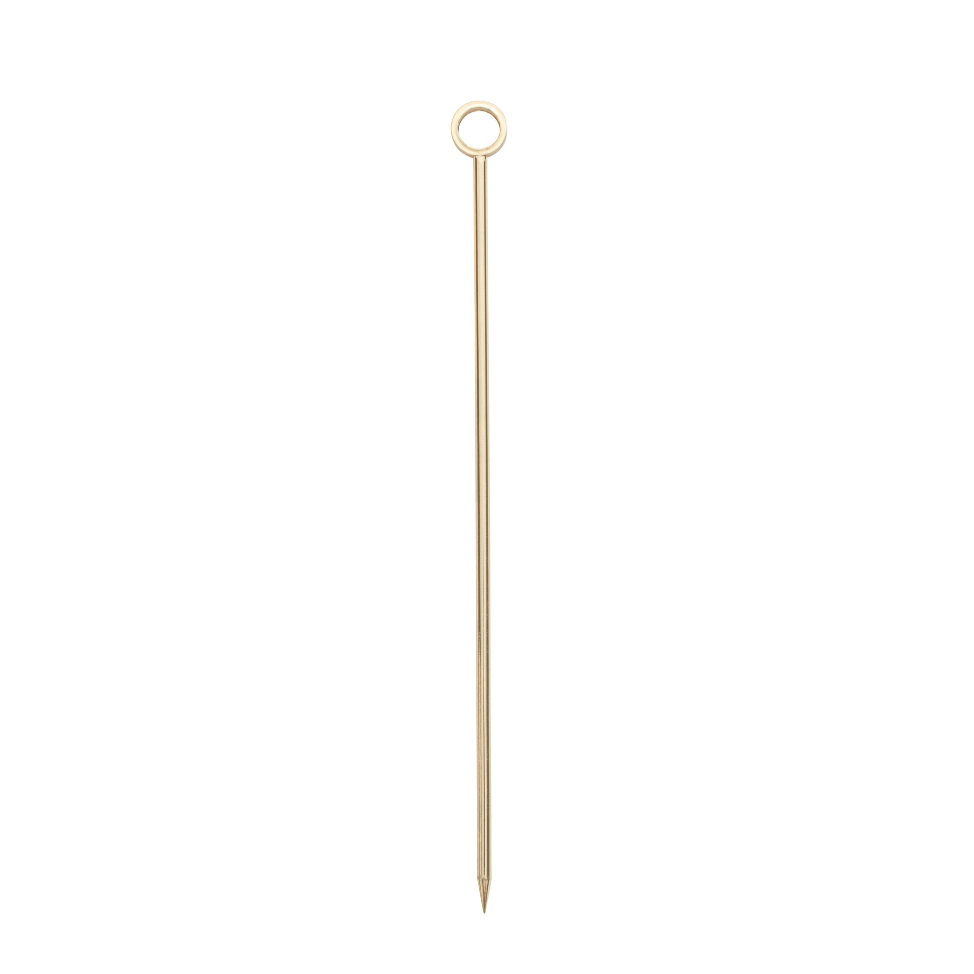 Bar Lux Gold-Plated Stainless Steel Cocktail Pick - 4 1/2" - 10 count box