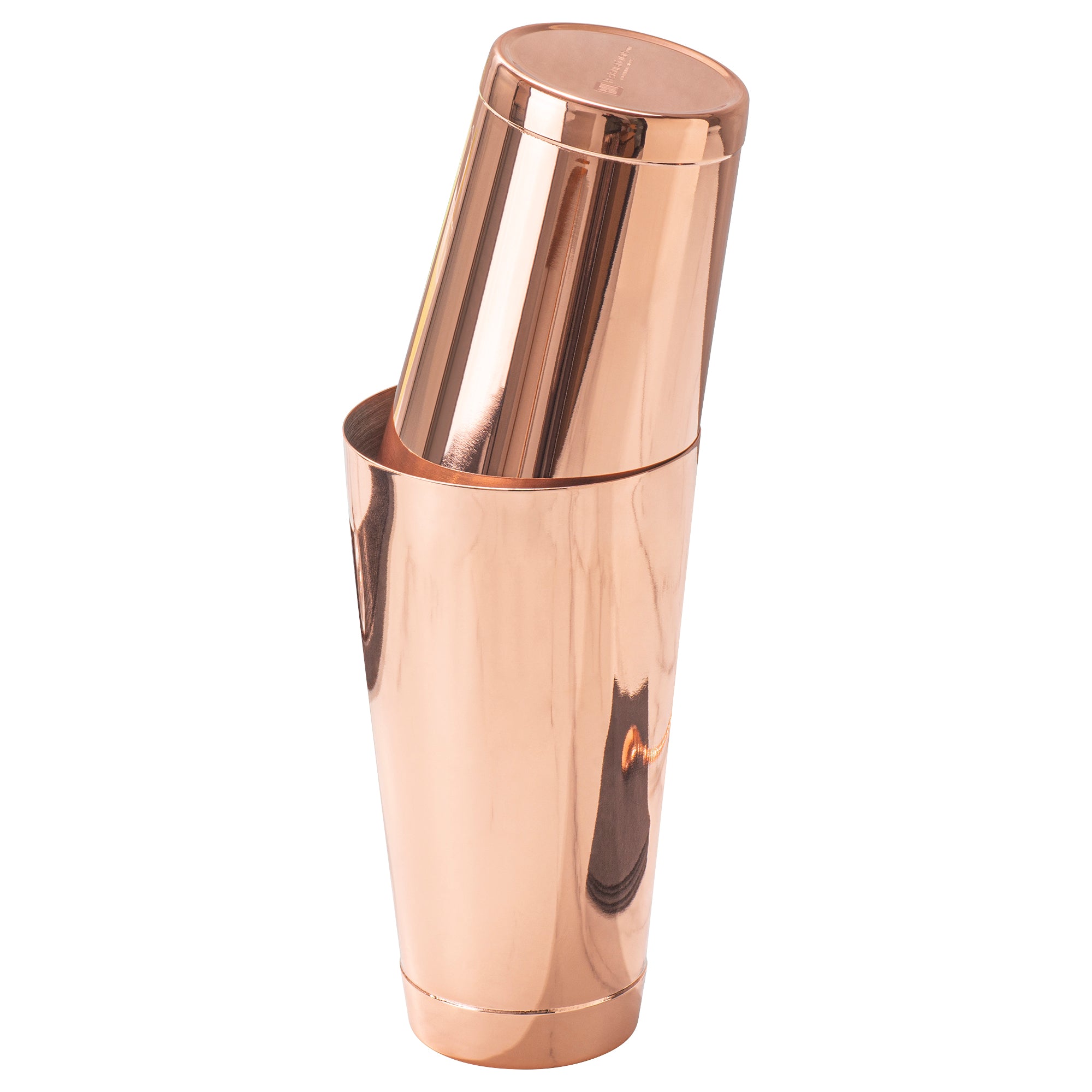 Bar Lux 24 oz Copper-Plated Stainless Steel Boston Shaker - Weighted - 3 1/2" x 3 1/2" x 6 1/2" - 1 count box