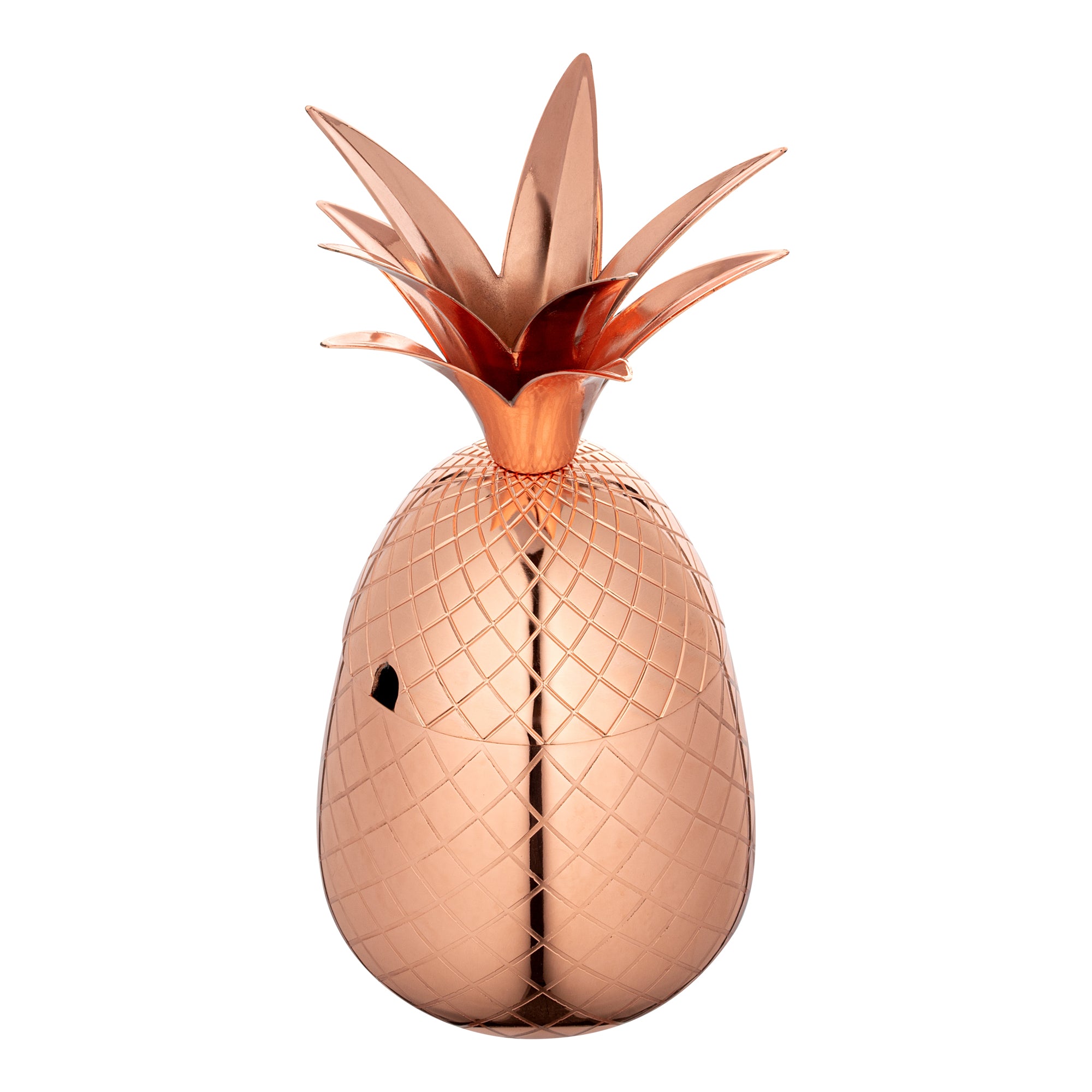 Bar Lux 24 oz Copper-Plated Stainless Steel Pineapple Tumbler - 4 1/4" x 4 1/4" x 9 1/4" - 1 count box