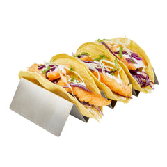 Stainless Steel Triple Taco Holder - 8 1/2