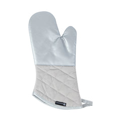 Silver Fiberglass Oven Mitt - Non-Slip, Professional Grade - 15