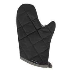 Black Cotton Oven Mitt - Flame Retardant, with Thumb Guard - 13 3/4