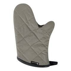 Gray Cotton Oven Mitt - Flame Retardant, with Thumb Guard - 13