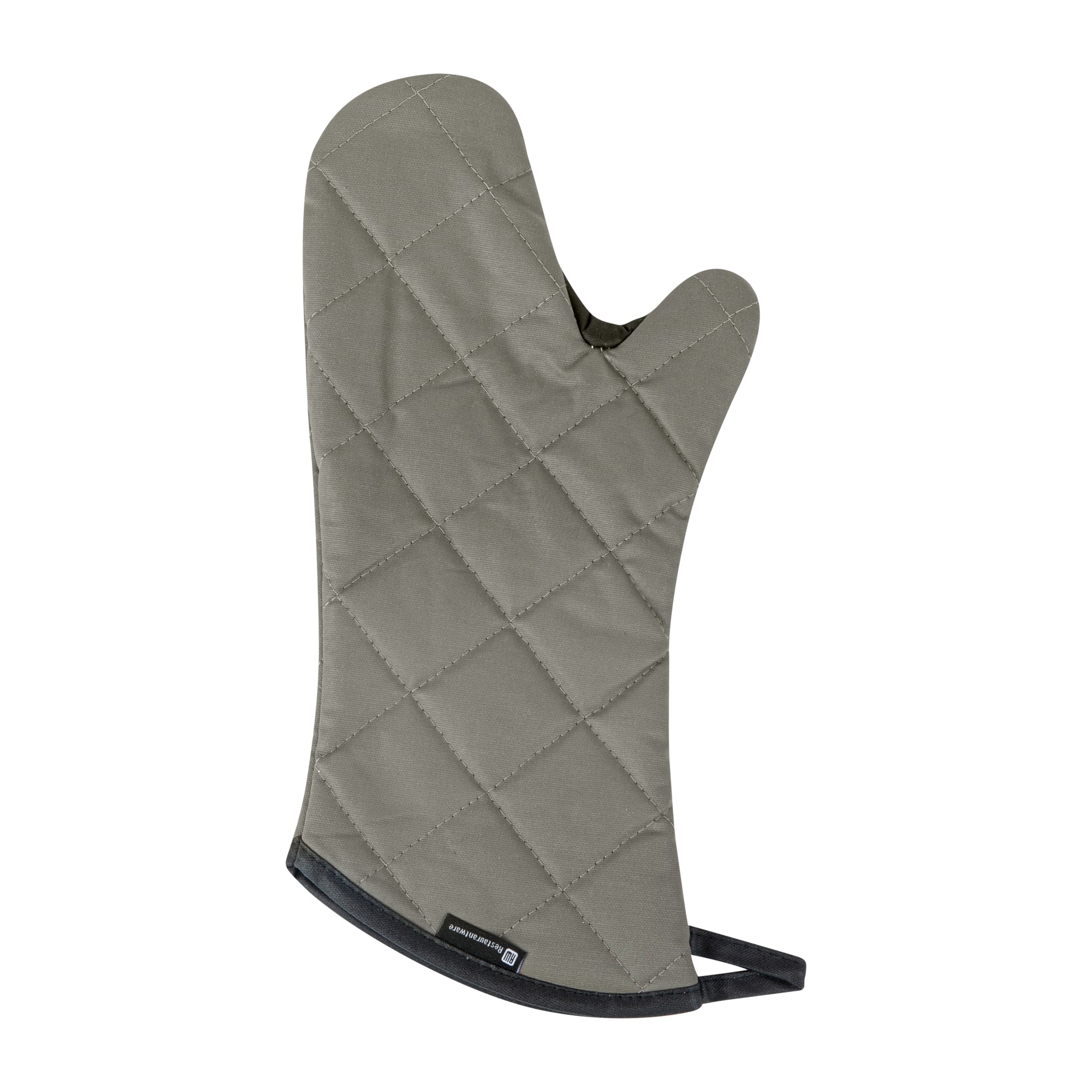 Gray Cotton Oven Mitt - Flame Retardant, with Thumb Guard - 17" x 8" x 1/2" - 1 count box