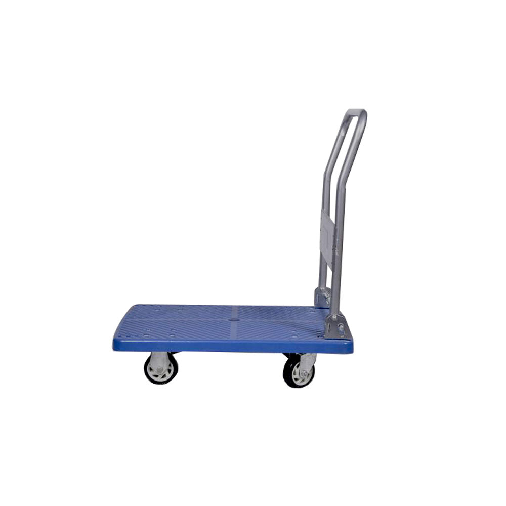 RW Clean Blue Plastic Small Folding Platform Cart - 660 lb Capacity - 31 1/2" x 21" x 32 3/4" - 1 count box