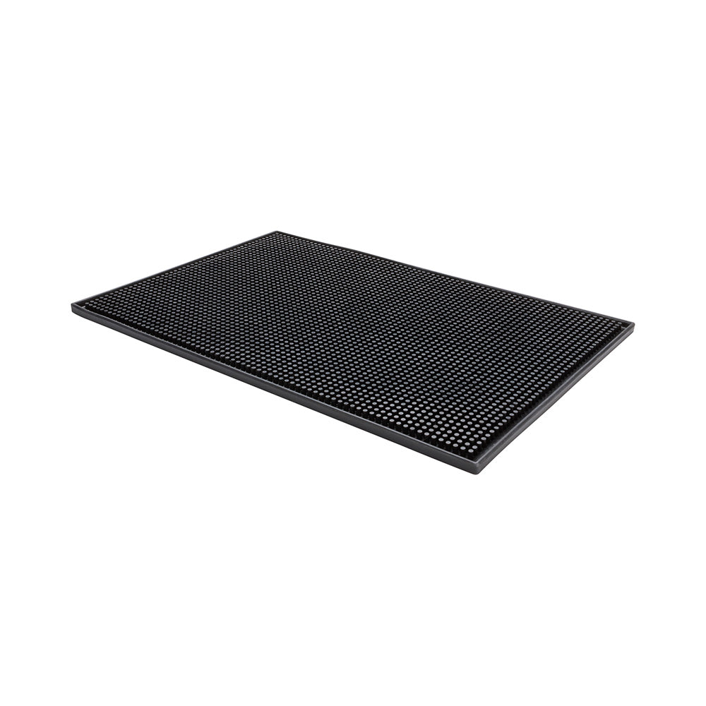 Bar Lux Black Rubber Service Bar Spill Mat - Non-Slip - 17 3/4" x 11 3/4" - 1 count box