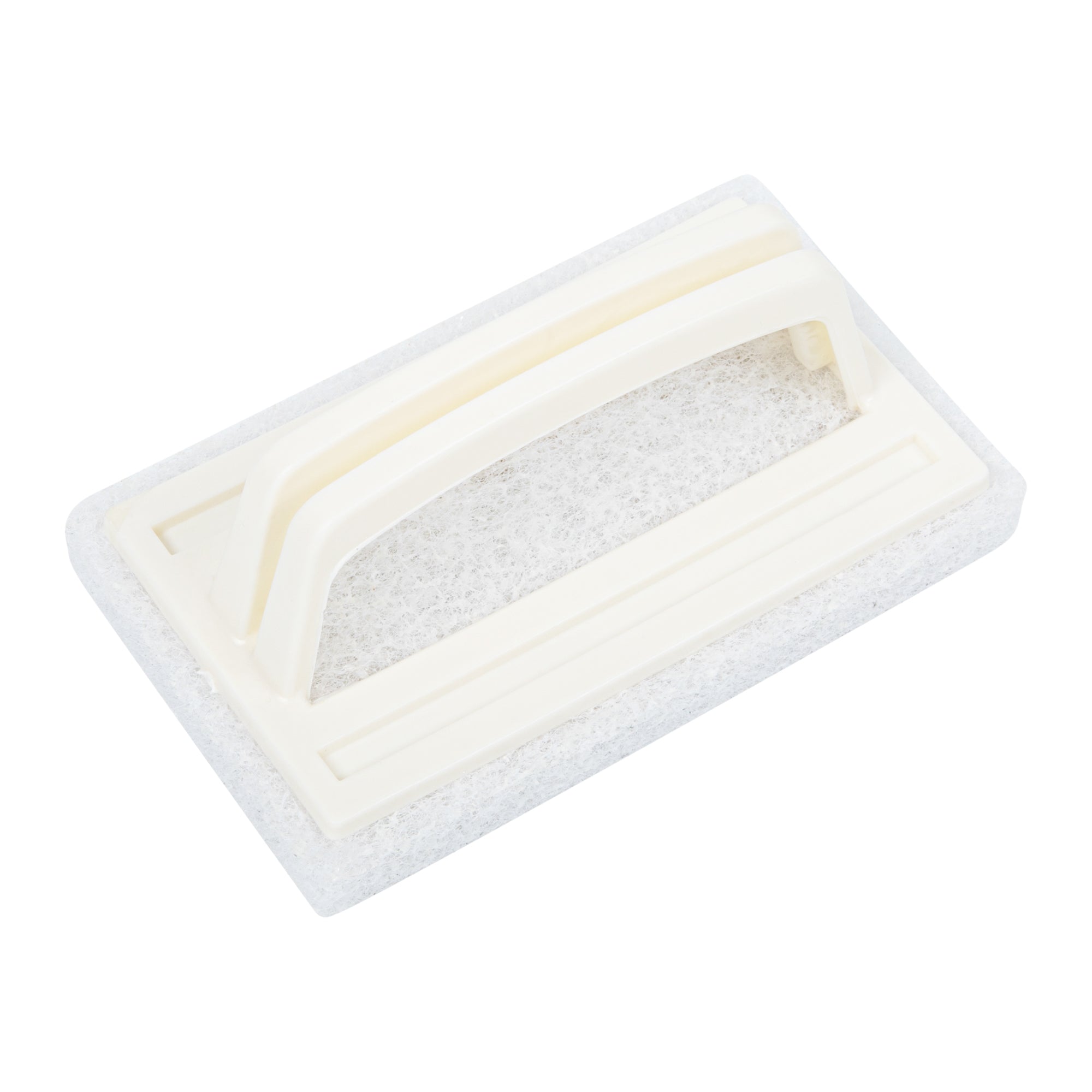 RW Clean White Scouring Pad - Multi-Purpose, Light Duty, with Handle - 6" x 3 1/2" x 3" - 1 count box