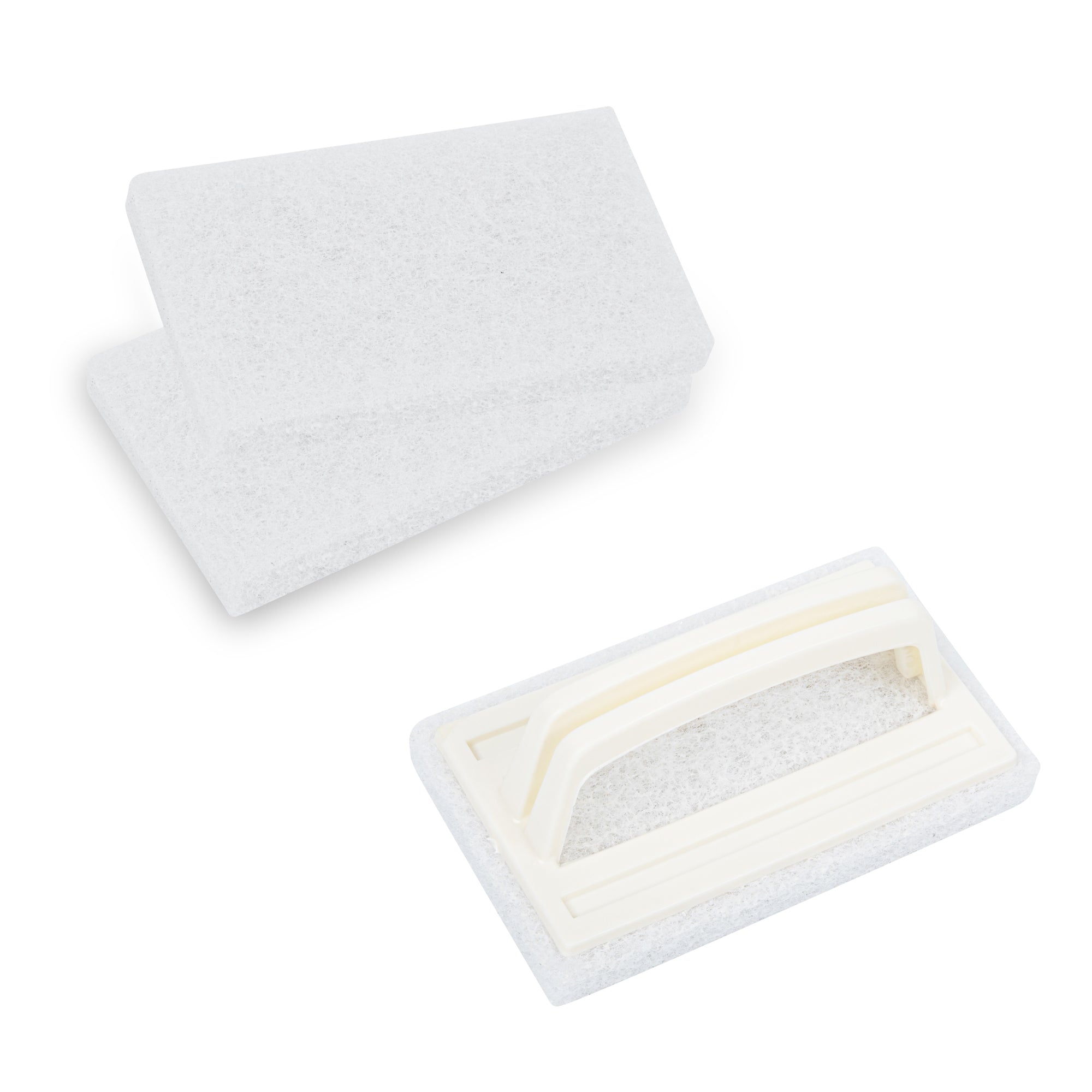 RW Clean White Scouring Pad - Multi-Purpose, Light Duty, with Handle - 6" x 3 1/2" x 3" - 1 count box