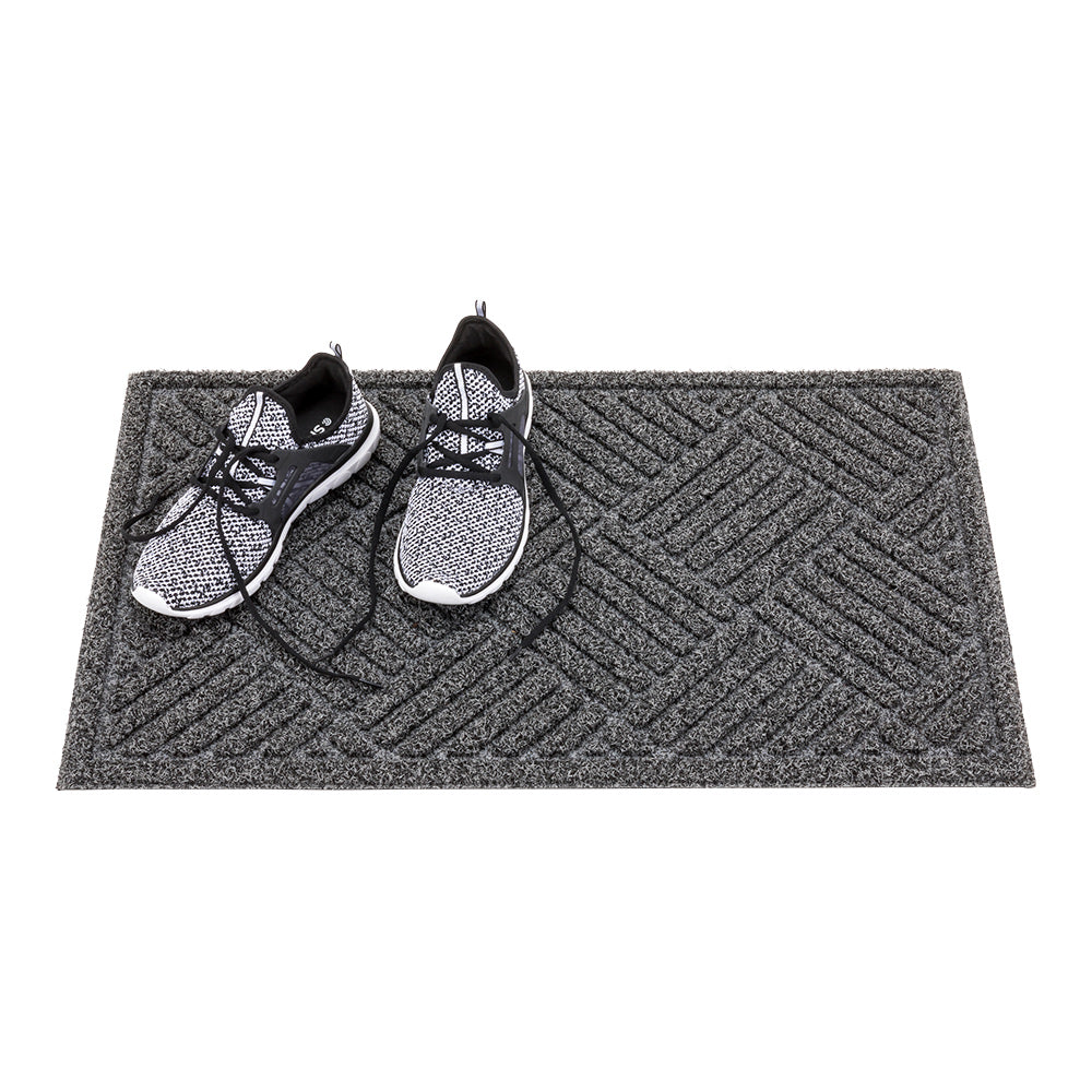 Comfy Feet Gray Heavy-Duty Outdoor Floor Mat - Diamond - 36" x 24" - 1 count box