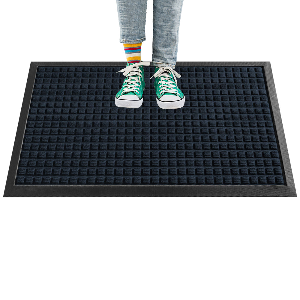 Comfy Feet Blue Heavy-Duty Carpet Floor Mat - Waffle - 60" x 36" - 1 count box