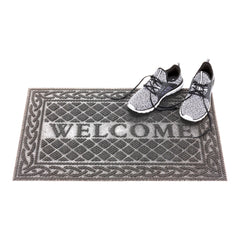 Comfy Feet Gray Polypropylene Welcome Mat - 36