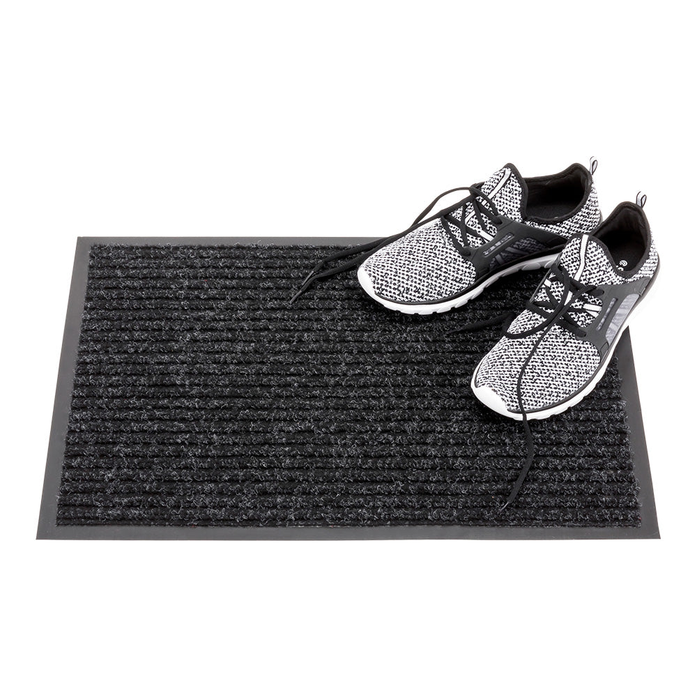 Comfy Feet Black Carpet Floor Mat - Ribbed - 36" x 24" - 1 count box