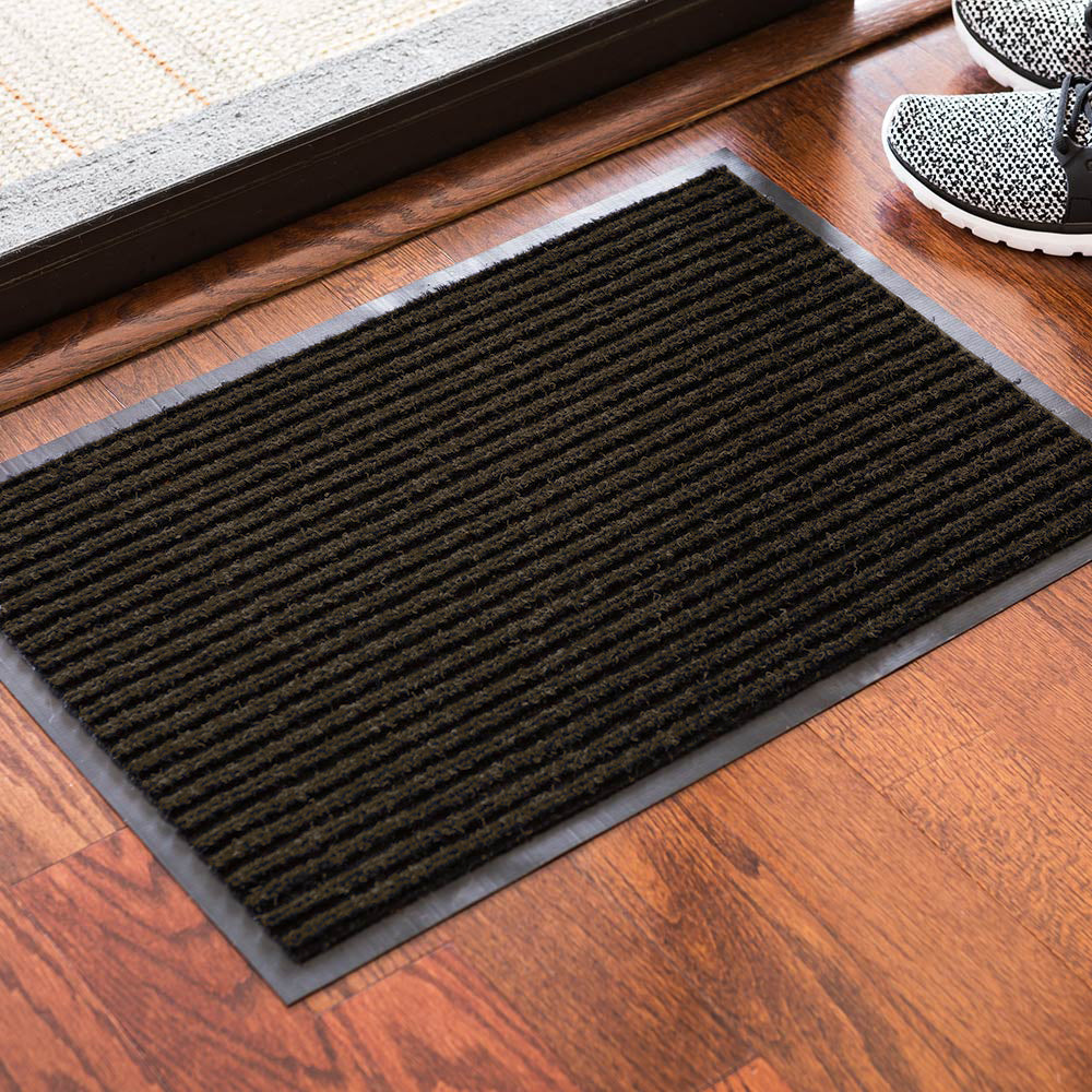 Comfy Feet Brown Carpet Floor Mat - Ribbed - 36" x 24" - 1 count box